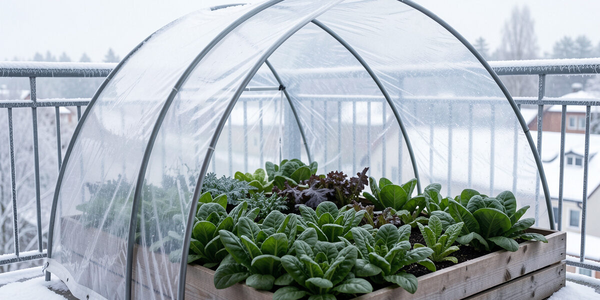 DIY Balcony Hoop House: Cover a Whole Bed Cheaply