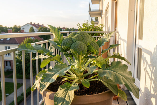 Growing Broccoli in Pots on a Balcony