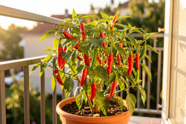 Growing Hot Chili Peppers in Containers