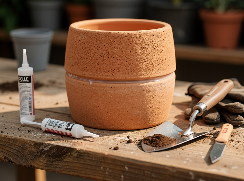 DIY olla made from two terracotta pots sealed rim to rim ready to bury
